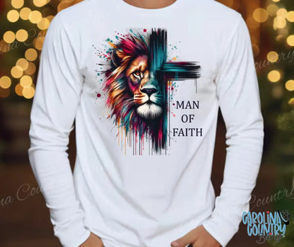 Man Of Faith – White Small / Long Shirt