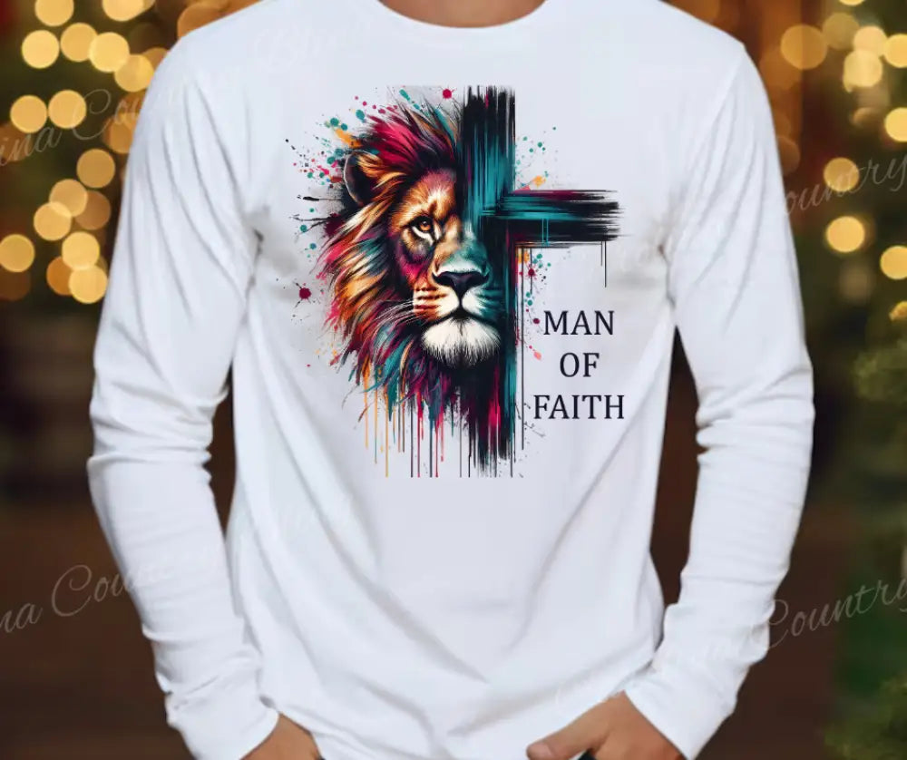 Man Of Faith – White Small / Long Shirt