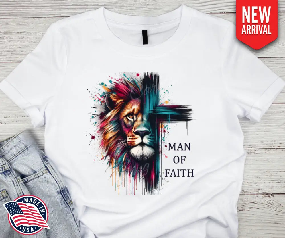 Man Of Faith – White Small / Short Shirt