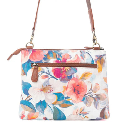 Myra Maple Ridge Cotton & Leather Crossbody Bag in Painted Ivory - Painted Ivory - Bags
