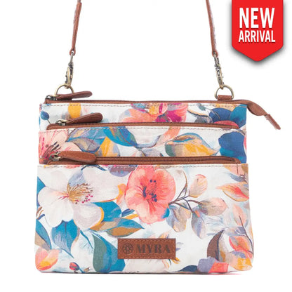 Myra Maple Ridge Cotton & Leather Crossbody Bag in Painted Ivory - Painted Ivory - Bags