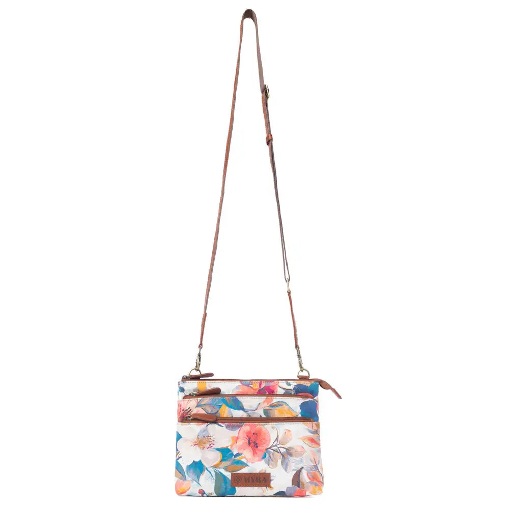 Myra Maple Ridge Cotton & Leather Crossbody Bag in Painted Ivory - Painted Ivory - Bags