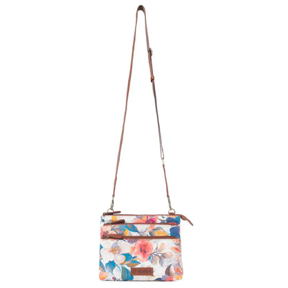 Myra Maple Ridge Cotton & Leather Crossbody Bag in Painted Ivory - Painted Ivory - Bags