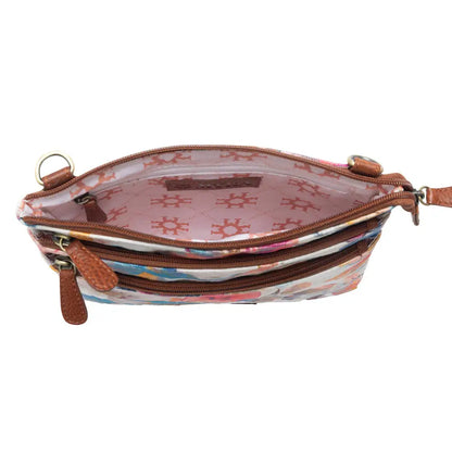 Myra Maple Ridge Cotton & Leather Crossbody Bag in Painted Ivory - Painted Ivory - Bags