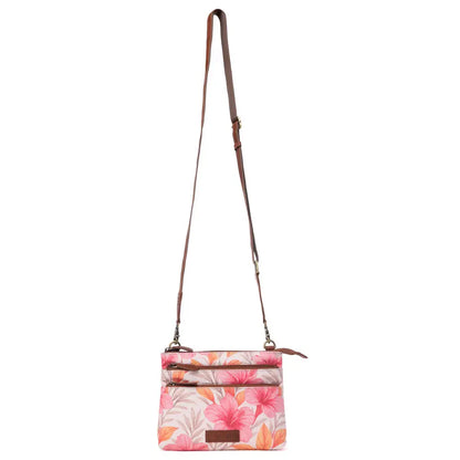 Myra Maple Ridge Cotton & Leather Crossbody Bag in Rose Petal - Rose Petal - Bags