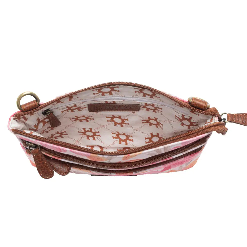 Myra Maple Ridge Cotton & Leather Crossbody Bag in Rose Petal - Rose Petal - Bags
