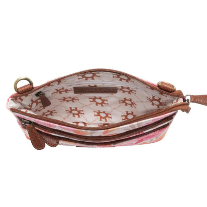 Myra Maple Ridge Cotton & Leather Crossbody Bag in Rose Petal - Rose Petal - Bags