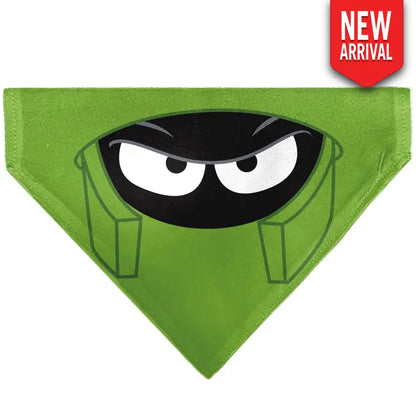 Pet Bandana - LOONEY TUNES Marvin the Martian Face Close-Up Green - Pet Bandanas