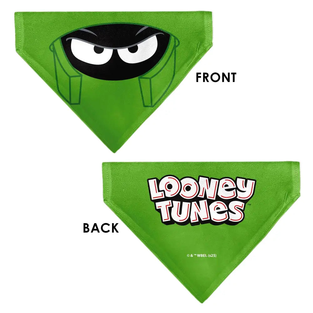 Pet Bandana - LOONEY TUNES Marvin the Martian Face Close-Up Green - Pet Bandanas