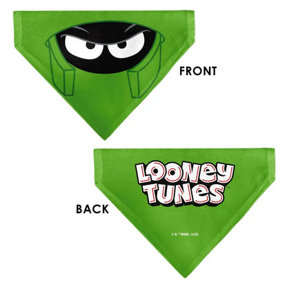 Pet Bandana - LOONEY TUNES Marvin the Martian Face Close-Up Green - Pet Bandanas