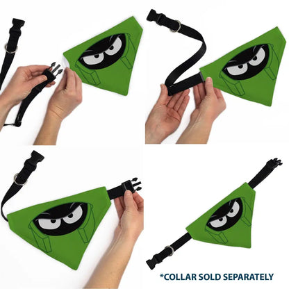 Pet Bandana - LOONEY TUNES Marvin the Martian Face Close-Up Green - Pet Bandanas