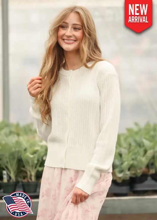Mason White Button Up Cardigan - IC Layering Essentials