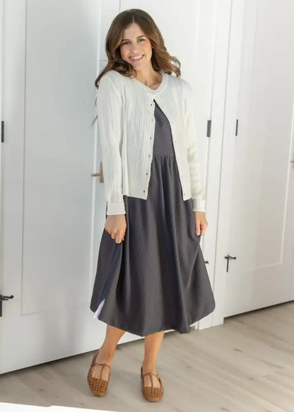 Mason White Button Up Cardigan - IC Layering Essentials