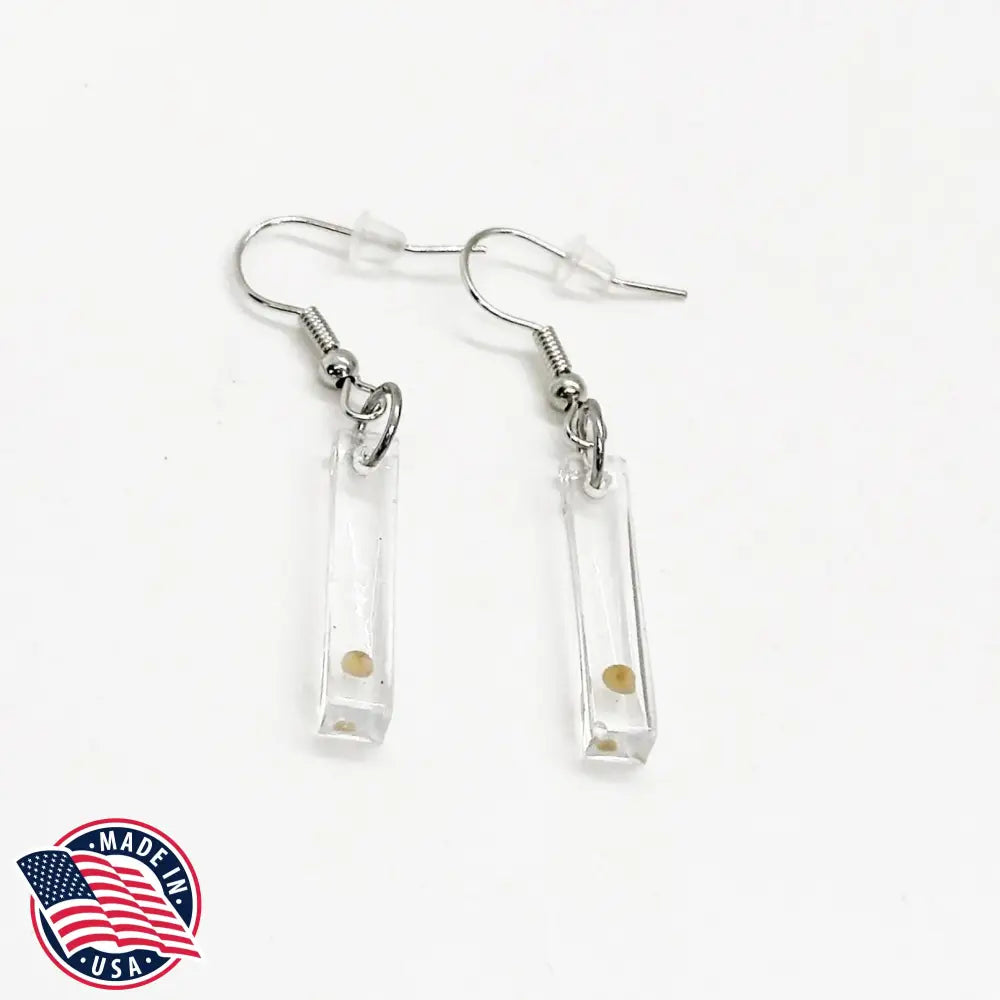 Mustard Seed Bar Resin Hook Style Earrings Mustard Seed Earrings Matthew 17 20 Faith Jewelry Bible Verse Gift Scripture