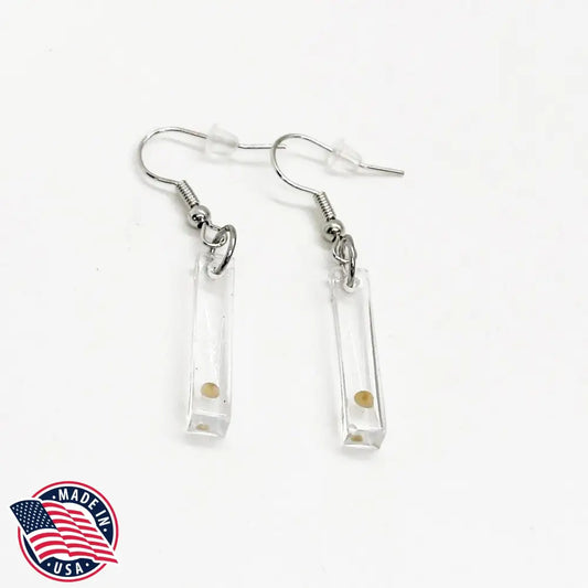 Mustard Seed Bar Resin Hook Style Earrings Mustard Seed Earrings Matthew 17 20 Faith Jewelry Bible Verse Gift Scripture