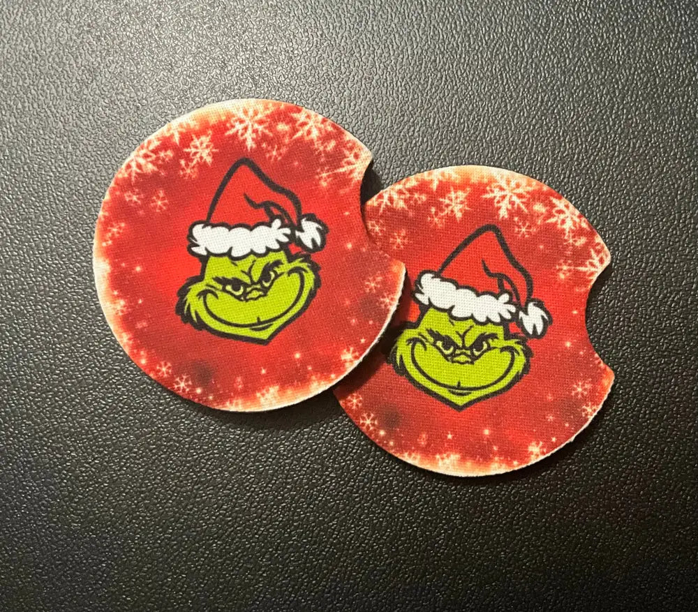 Merry Grinch-Mas Red Car Coaster