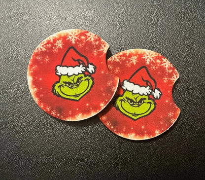 Merry Grinch-Mas Red Car Coaster