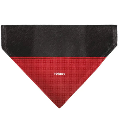 Pet Bandana - Mickey Mouse Buttons Black/Red - Pet Bandanas