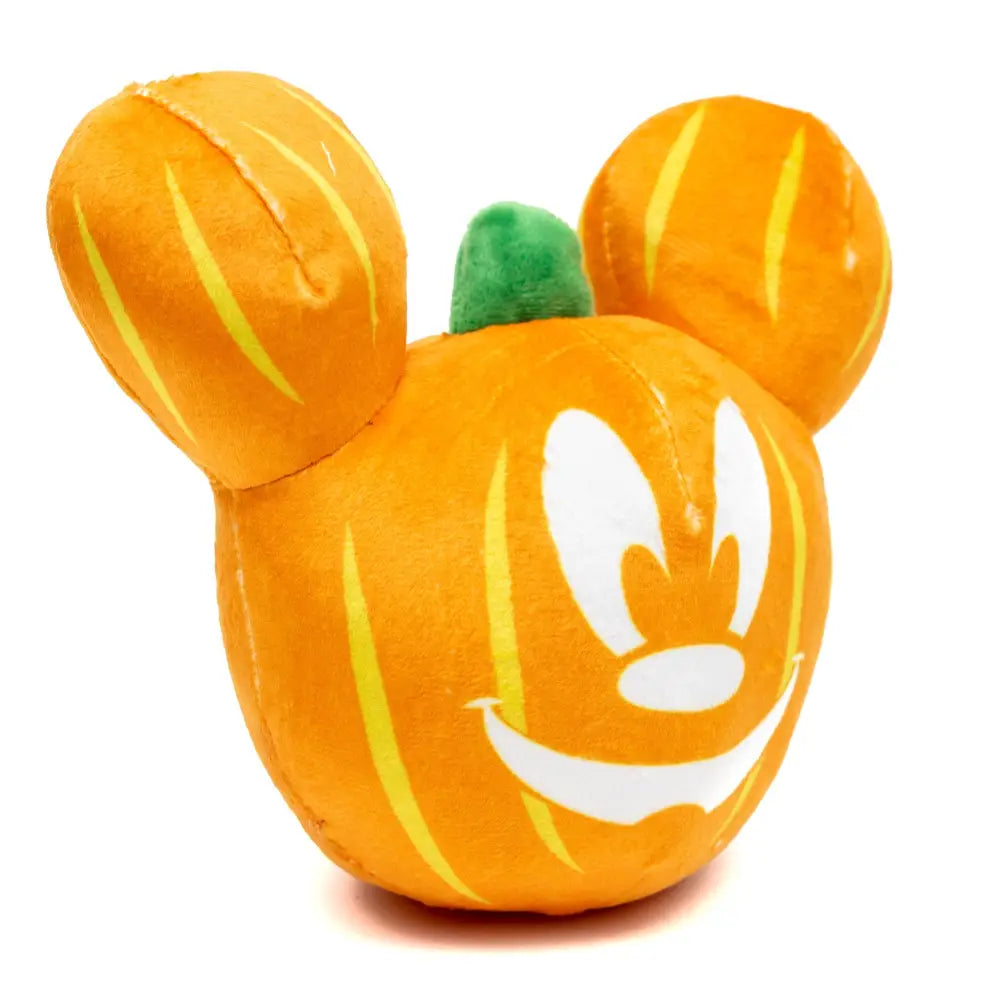 Dog Toy Squeaker Plush - Disney Halloween Mickey Mouse Pumpkin Face Dog Toy Squeaky Plush