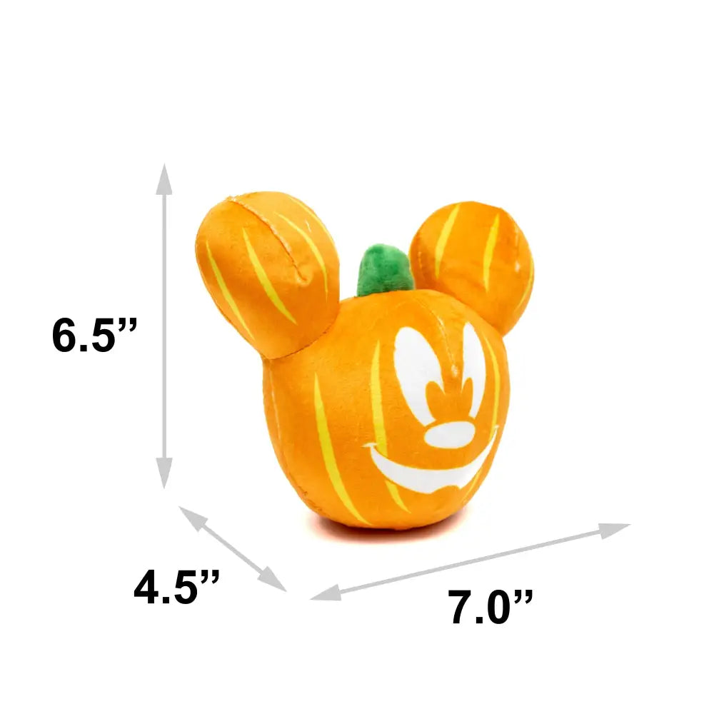 Dog Toy Squeaker Plush - Disney Halloween Mickey Mouse Pumpkin Face Dog Toy Squeaky Plush