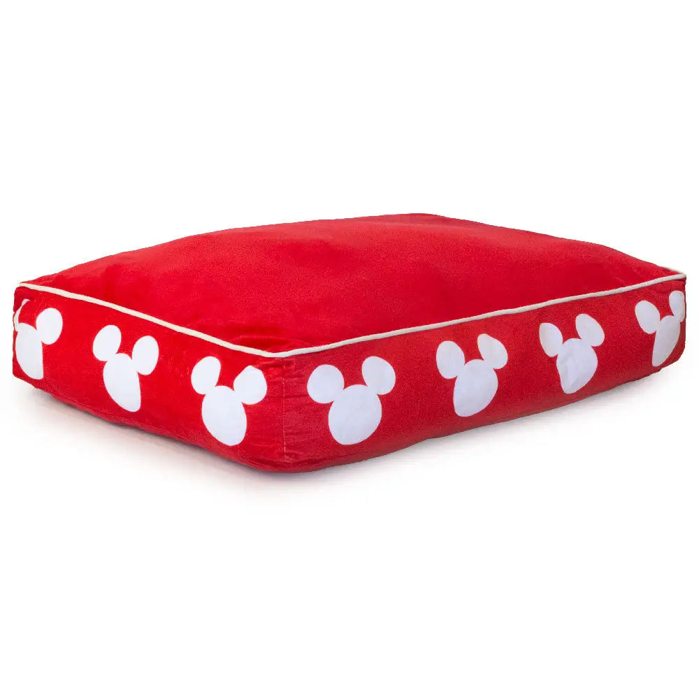 Rectangle Pet Bed - Mickey Mouse Ears Icon Red/White - Pet Beds