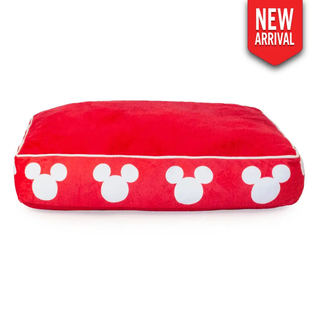 Rectangle Pet Bed - Mickey Mouse Ears Icon Red/White - Pet Beds