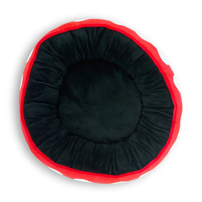 Donut Pet Bed - Mickey Mouse Ears Icon Red/White - Pet Beds