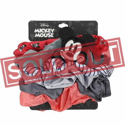 Disney Mickey Mouse 6 Pack 3D Plush Scrunchies Fashion Accessories