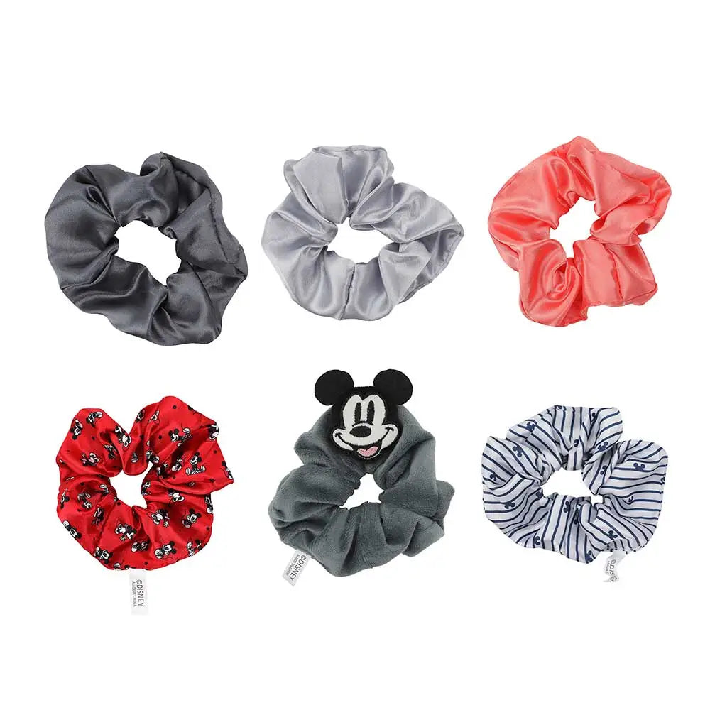 Disney Mickey Mouse 6 Pack 3D Plush Scrunchies Fashion Accessories