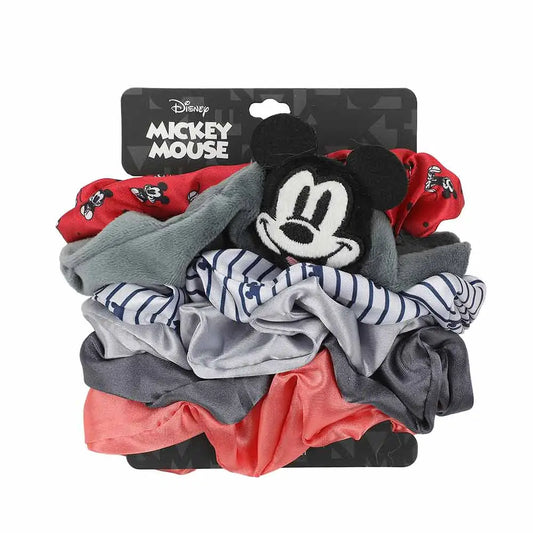 Disney Mickey Mouse 6 Pack 3D Plush Scrunchies Fashion Accessories