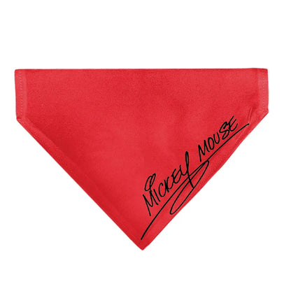 Pet Bandana - Mickey Mouse Face Character Close-Up Red Pet Bandanas