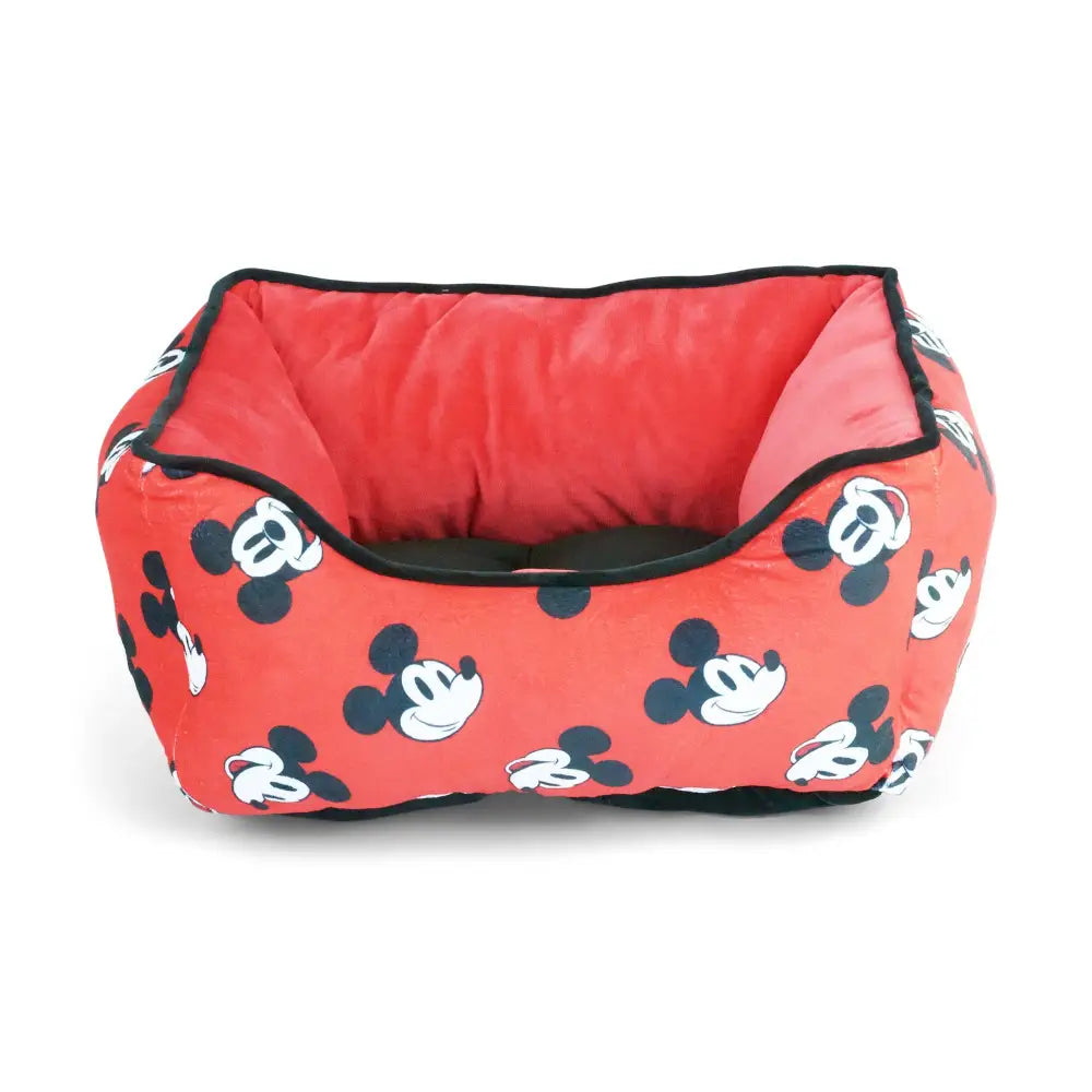 Cuddler Pet Bed - Mickey Mouse Expressions Scattered Red - Pet Beds