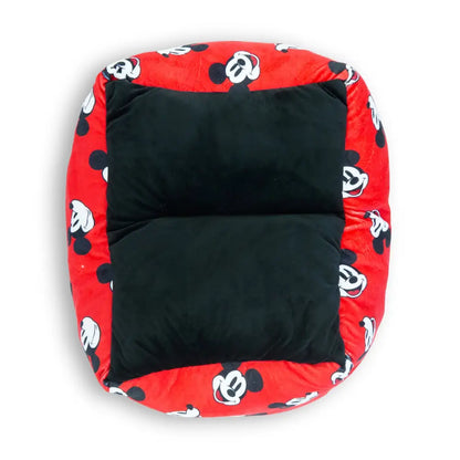Cuddler Pet Bed - Mickey Mouse Expressions Scattered Red - Pet Beds