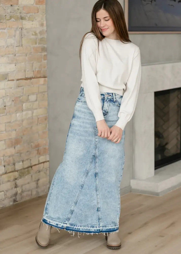 Mina Denim Maxi Skirt IC Skirts