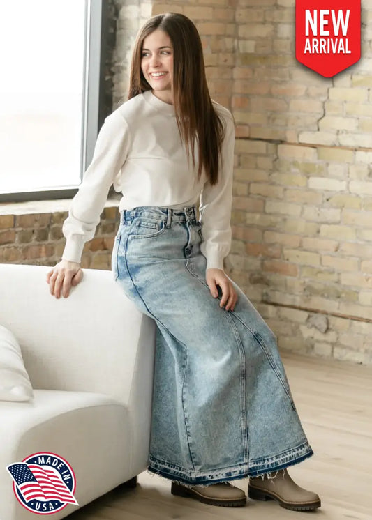 Mina Denim Maxi Skirt IC Skirts