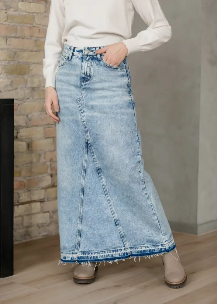 Mina Denim Maxi Skirt IC Skirts