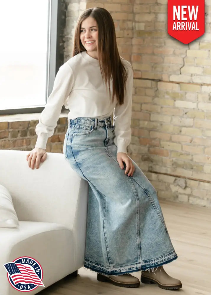 Mina Denim Maxi Skirt IC Skirts