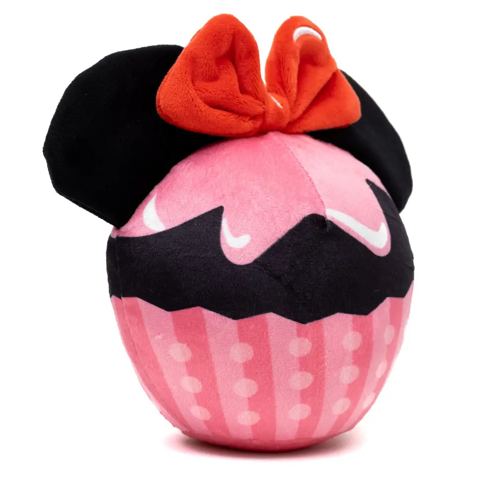 Dog Toy Squeaker Plush - Minnie Mouse Cupcake with Ears and Bow Dog Toy Squeaky Plush