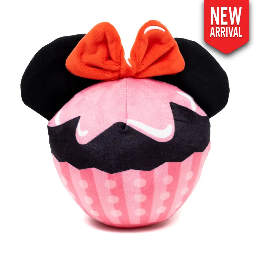 Dog Toy Squeaker Plush - Minnie Mouse Cupcake with Ears and Bow Dog Toy Squeaky Plush