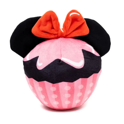 Dog Toy Squeaker Plush - Minnie Mouse Cupcake with Ears and Bow Dog Toy Squeaky Plush