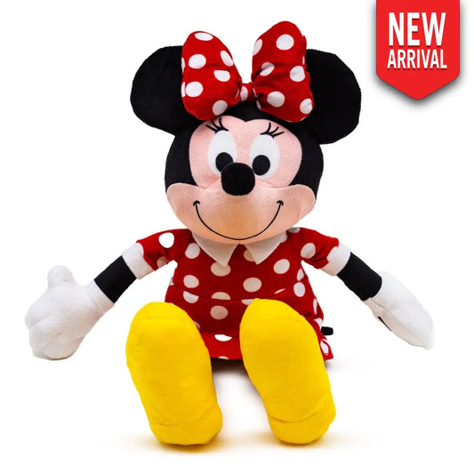 Dog Toy Squeaker Plush - Disney Minnie Mouse Smiling Sitting Pose Dog Toy Squeaky Plush