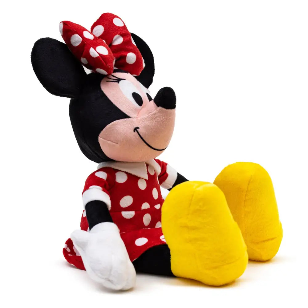 Dog Toy Squeaker Plush - Disney Minnie Mouse Smiling Sitting Pose Dog Toy Squeaky Plush