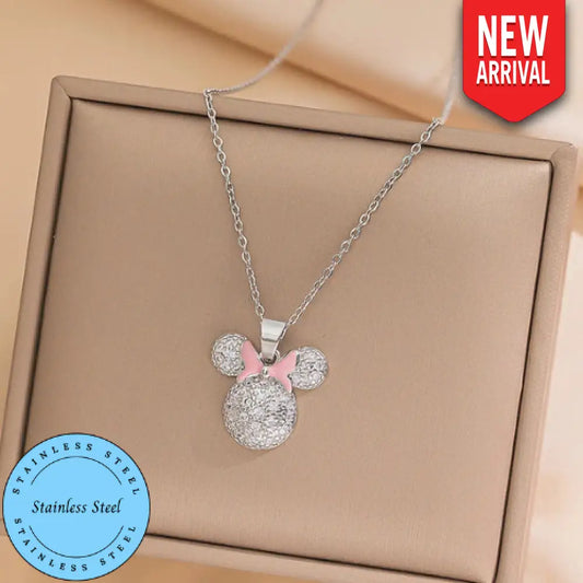 Miss Mouse – Pink Necklace