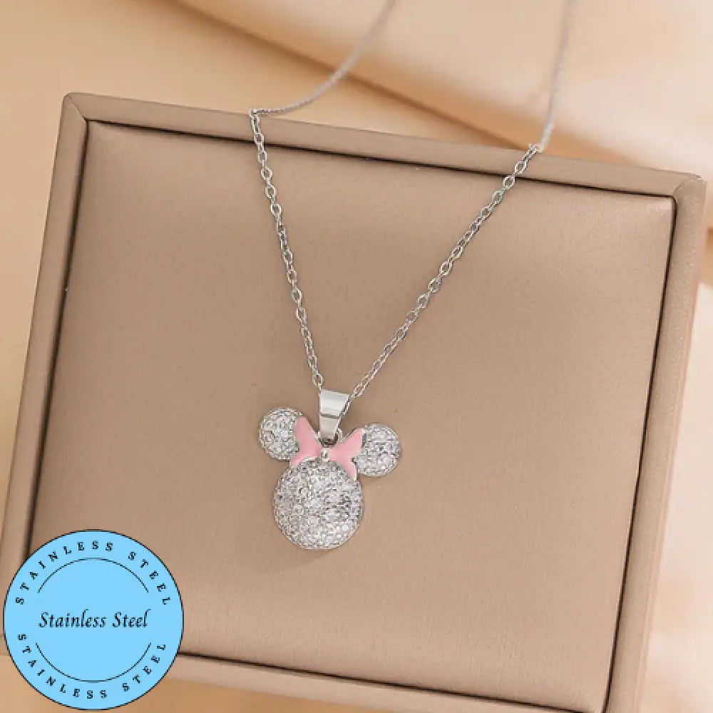 Miss Mouse – Pink Necklace
