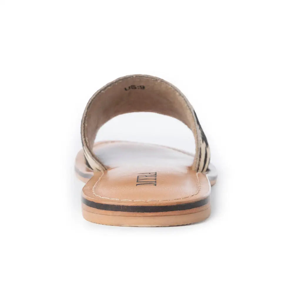 Myra Mojave Herd Hairon Leather Sandals in Creamhide White - Shoes