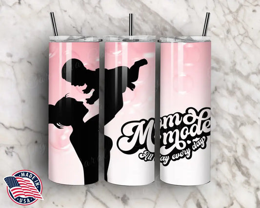 Mom Mode – Pink Tumbler