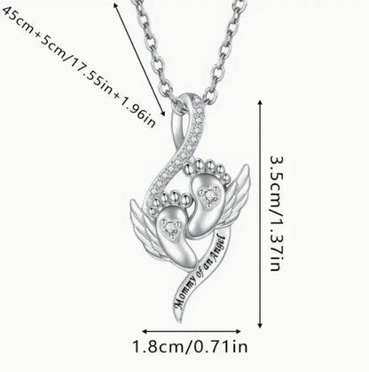 Mommy of an Angel – Silver Necklace