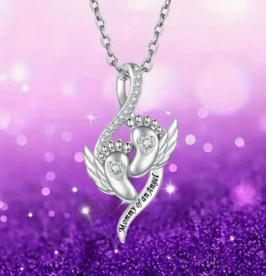 Mommy of an Angel – Silver Necklace