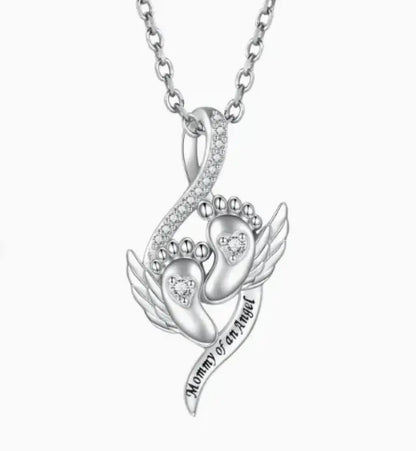 Mommy of an Angel – Silver Necklace