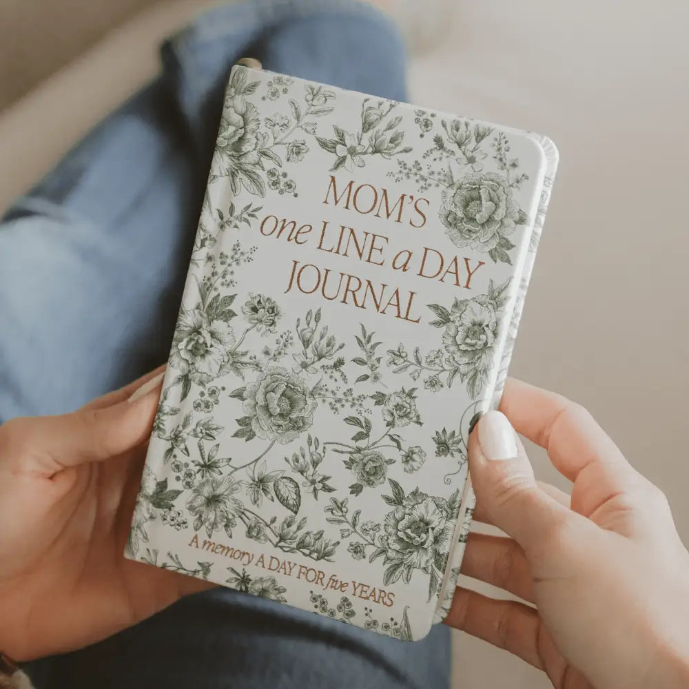 Mom’s One Line A Day Green Delft Leather Journal Notebooks